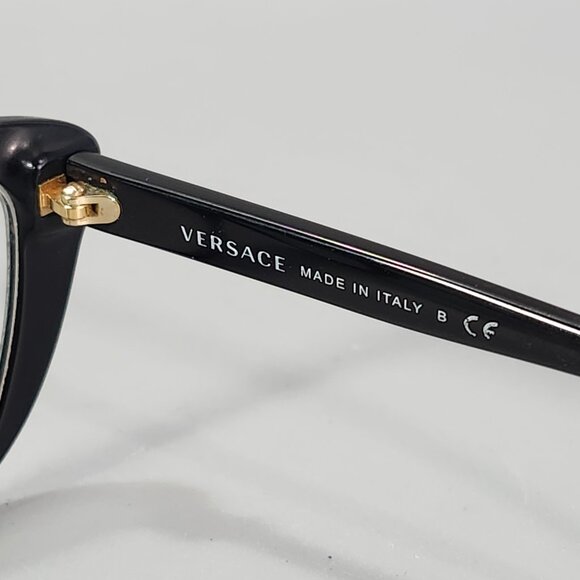 Versace Frames Only VE 3222-B Black Cat-eye Eyeglasses Retired GB1 54-16 140 - Picture 12 of 16